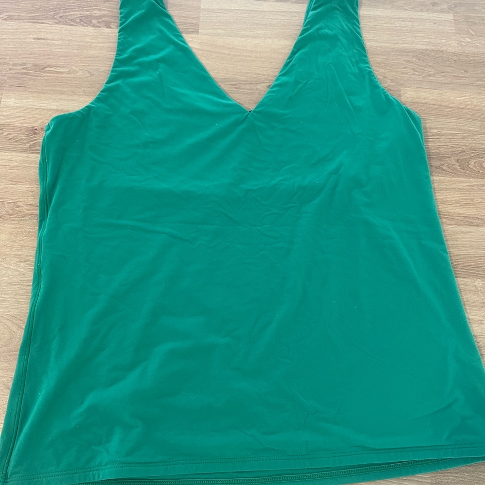 White House Black Market Green Sleeveless Tank Top